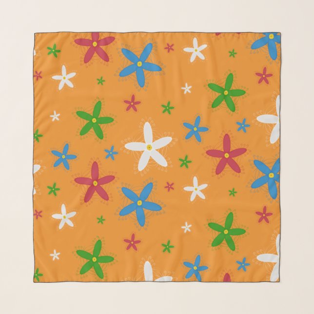 Floral Pattern  Scarf (Front)