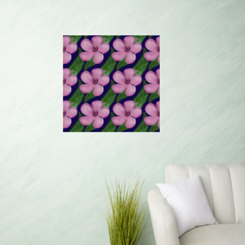 Floral Pattern Seamless Botanical Aesthetic Wall Decal