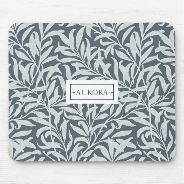 Floral pattern shades of Blue tropical design Mouse Pad (Front)