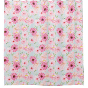 Floral pattern  shower curtain
