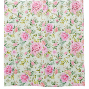 Floral pattern  shower curtain