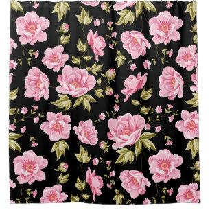 Floral Pattern Shower Curtain