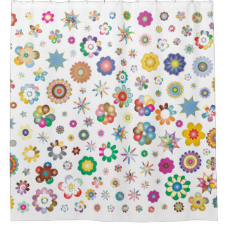 Floral Pattern Shower Curtain