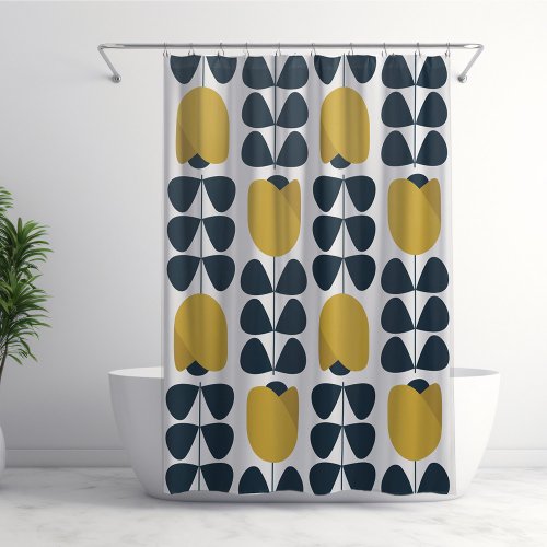 Floral Pattern Shower Curtain