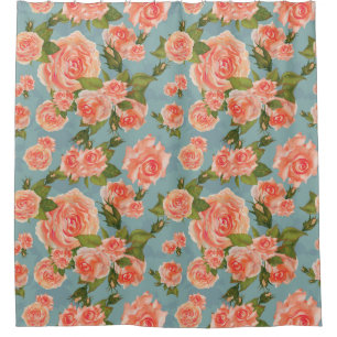 Floral Pattern Shower Curtain