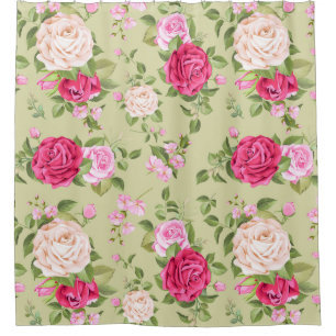 Floral Pattern Shower Curtain