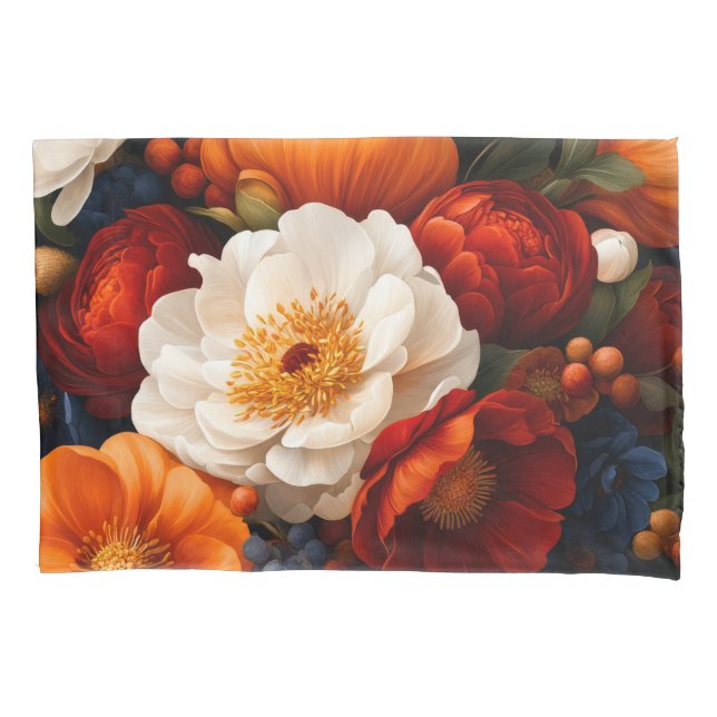 Floral Pattern Single Standard  Pillow Case (Front)