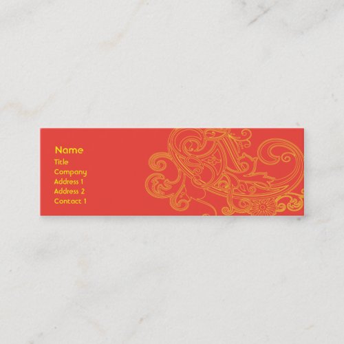Floral Pattern - Skinny Business Cards