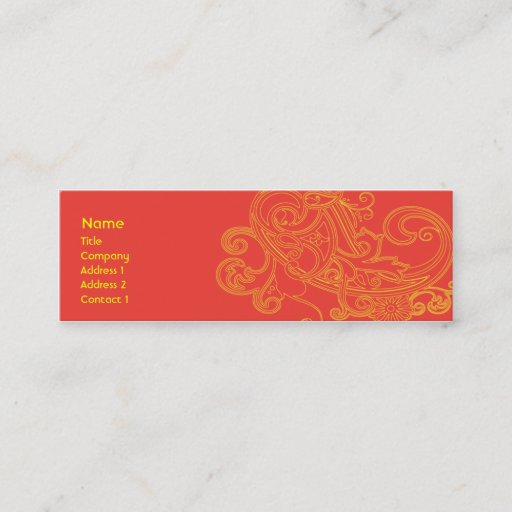 Customizable Floral Pattern - Skinny Business Card Templates