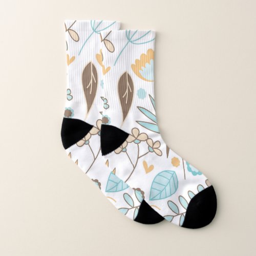 floral pattern socks