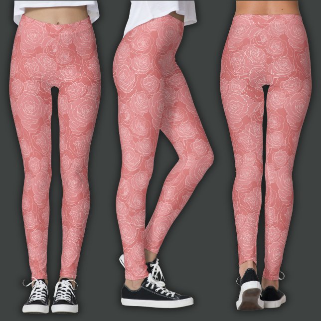 Floral Pattern | Soft Pink Rose Leggings (Creator Uploaded)