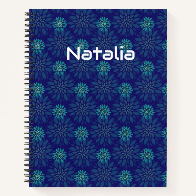 Floral Pattern Spiral Notebook (Front)