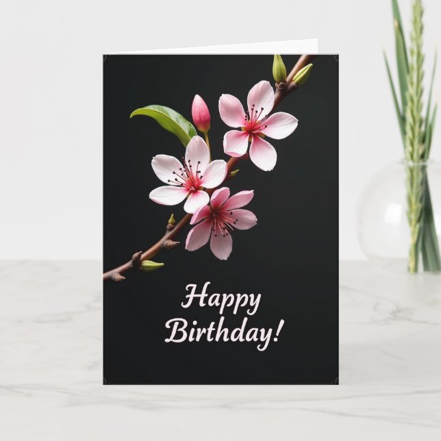 Floral Pattern Spring Blossom Card (Front)