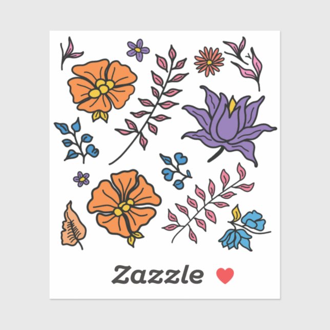 Floral Pattern Sticker (Sheet)