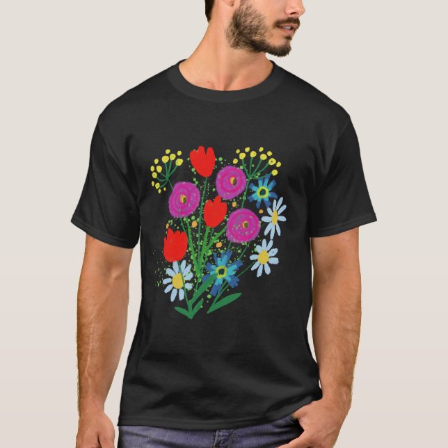 Floral pattern  T-Shirt (Front)