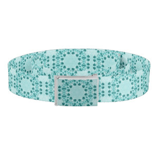 Floral Pattern, Teal Blue Belt