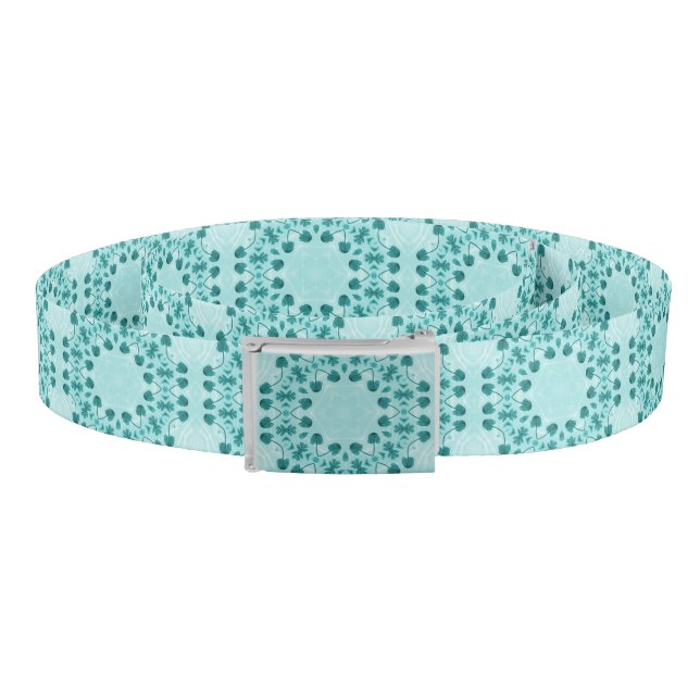 Floral Pattern, Teal Blue Belt (Coil)
