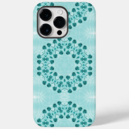 Floral Pattern, Teal Blue Case-Mate iPhone 14 Pro Max Case