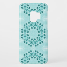 Floral Pattern, Teal Blue Case-Mate Samsung Galaxy S9 Case