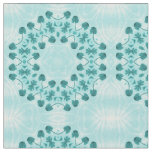 Floral Pattern, Teal Blue Fabric