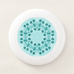 Floral Pattern, Teal Blue Wham-O Frisbee