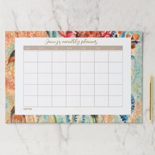 Floral Pattern Tearaway Calendar – Large Paper Pad