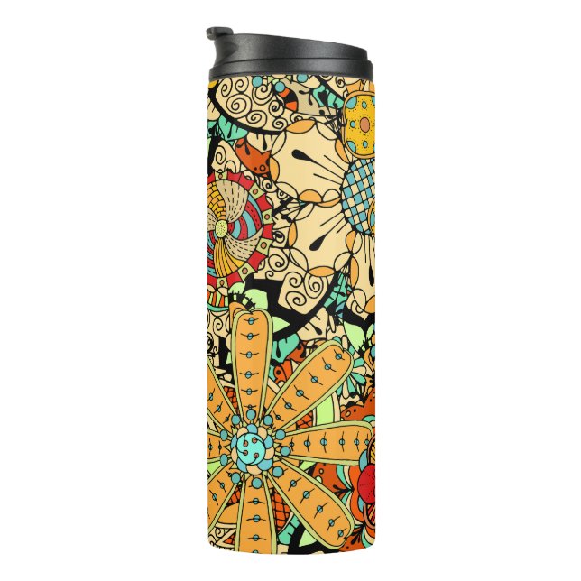 Floral Pattern Thermal Tumblers (Rotated Right)
