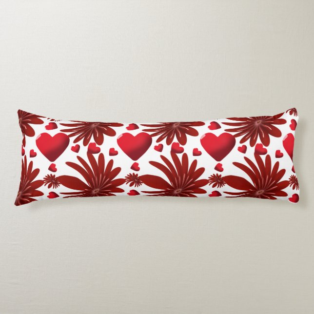 Floral pattern  throw blanket body pillow (Front)