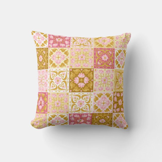 Floral Pattern  Throw Pillow (Front)