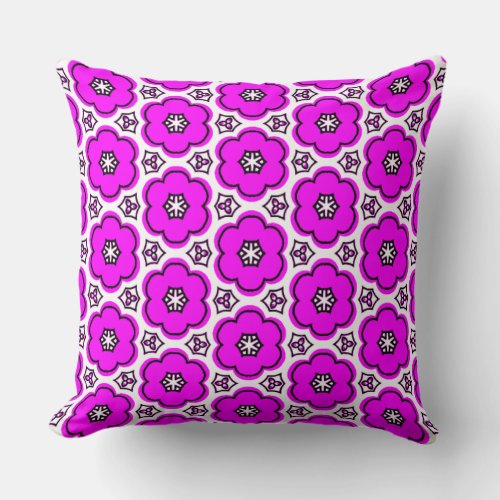 Floral Pattern Throw Pillow