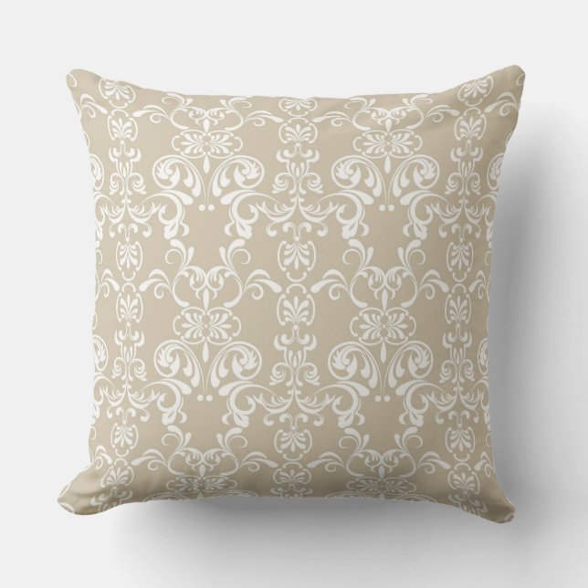 Floral Pattern Throw Pillow (Front)