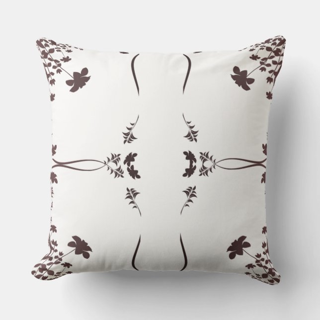 floral pattern throw pillow (Front)