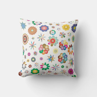 Floral Pattern Throw Pillow