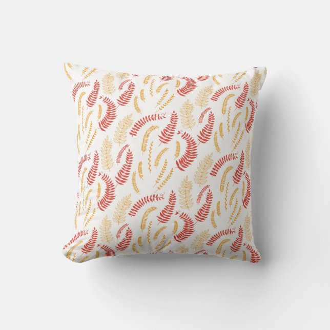 Floral pattern throw pillow (Front)