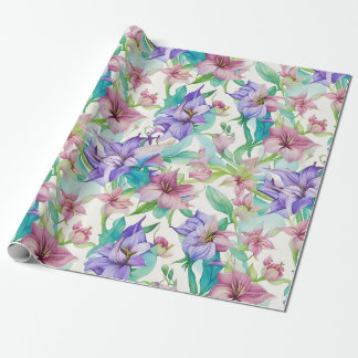 Floral Pattern Tiare Flowers Wrapping Paper
