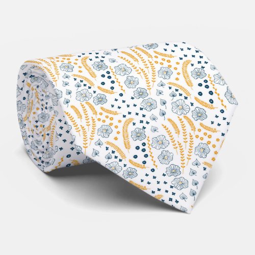 Floral pattern tie