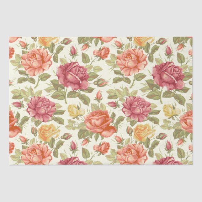 Floral pattern  tissue paper (Front)