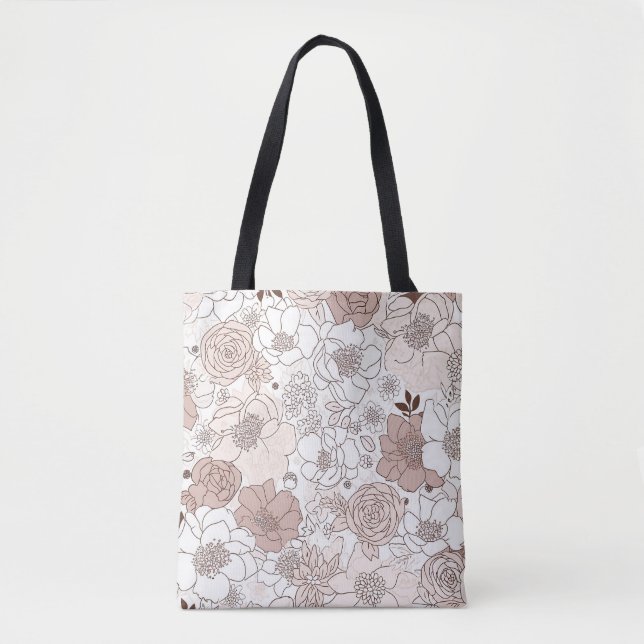 Floral Pattern Tote Bag (Front)