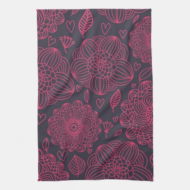 Floral Pattern Towel (Vertical)