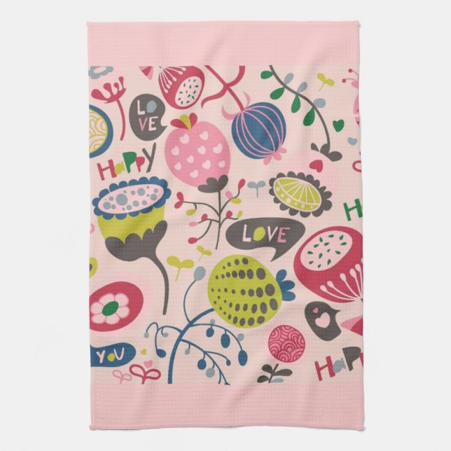 Floral Pattern Towel (Vertical)