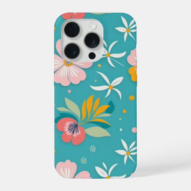 Floral pattern using pastel colors iPhone case (Back)