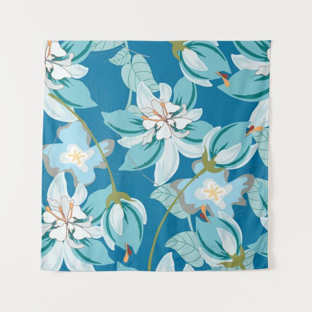 Floral pattern, versatile flower design. tapestry (Front)
