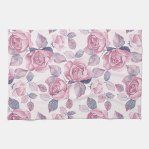Floral pattern. Vintage roses Kitchen Towel
