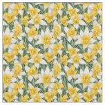 Floral Pattern - Watercolor Daffodil Flowers Fabric