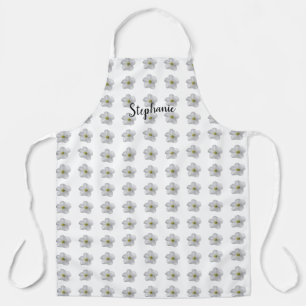 Floral Pattern Wedding Bridesmaid Flowergirl White Apron