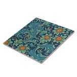 Floral Pattern William Morris Red Yellow Blue Gree Ceramic Tile<br><div class="desc">Floral William Morris Pattern Acanthus Leaves Flowers blue green - Embellishing this product is a popular 19th century floral design created by William Morris and his talented employee John Dearle - the design was originally created for tapestry.</div>