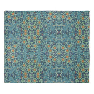 Floral Pattern William Morris Red Yellow Blue Gree Duvet Cover