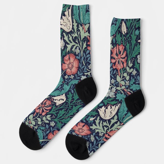 Floral Pattern, William Morris Socks (Left)