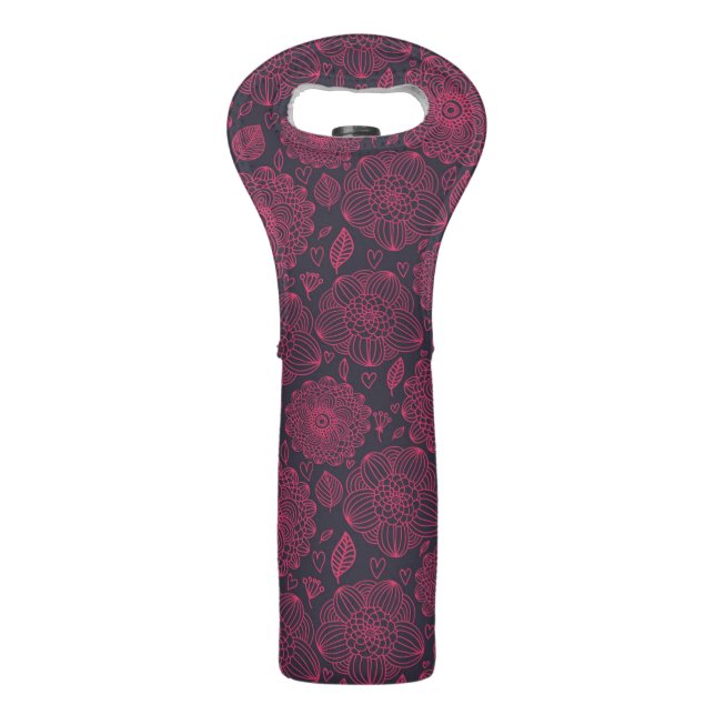 Floral Pattern Wine Bag (Front)