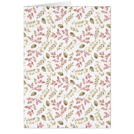 Floral pattern with berries cards (Front)